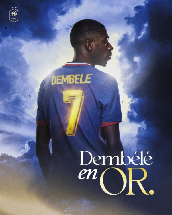请安金球先生🫡！法国国度队推出登贝莱专属限量版金球球衣