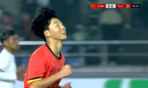 快两位数了！帅惟浩造点万项点射破门，U16国足9-0逾越东帝汶
