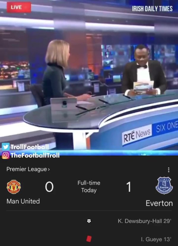 当天趣图：曼联角球9-1狂胜十东谈主埃弗顿，趣图认真插足双红会时期